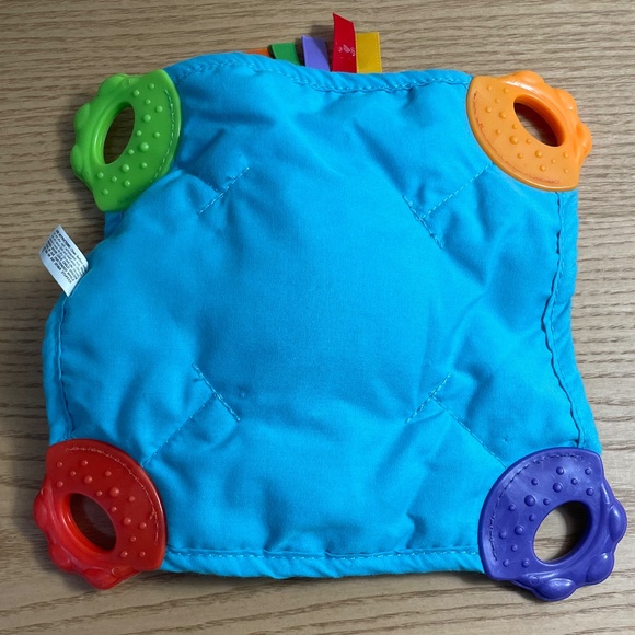 Nuby Teether Frog Blanket Lovey Sensory Plush Baby Toy Security Blanket - Picture 2 of 7